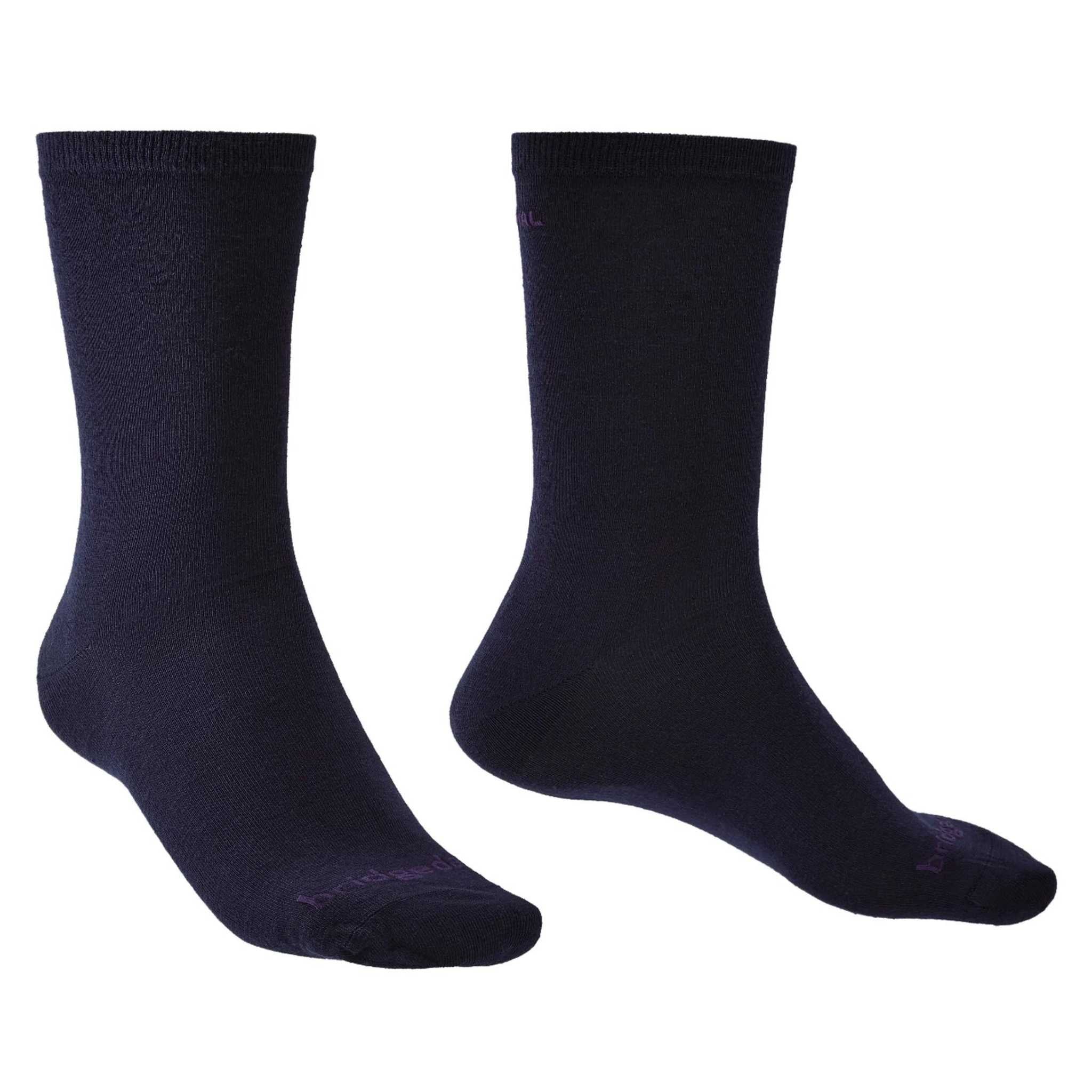 Bridgedale Base Layer Thermal Liner Boot Sock (Twin Pack) Navy
