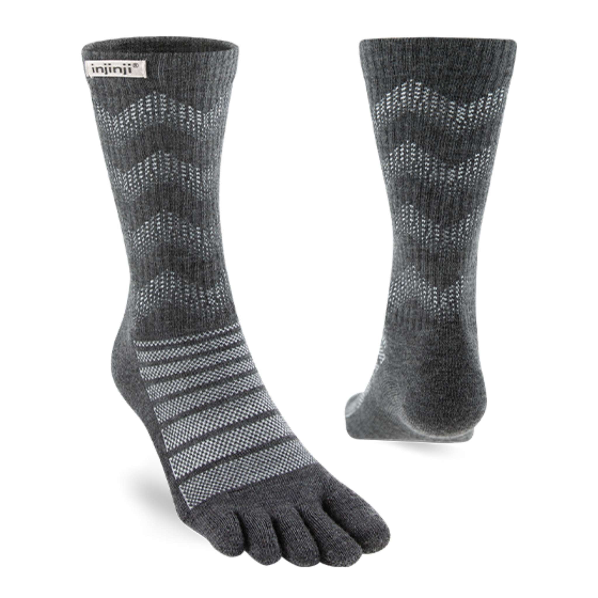 Injinji Outdoor Midweight Crew Wool Toe Socks Trail Running Socks