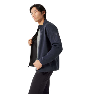 Arc'teryx Covert Cardigan - Mens | Men's Softshell and Fleece| Further Faster Christchurch NZ | #black-sapphire-heather