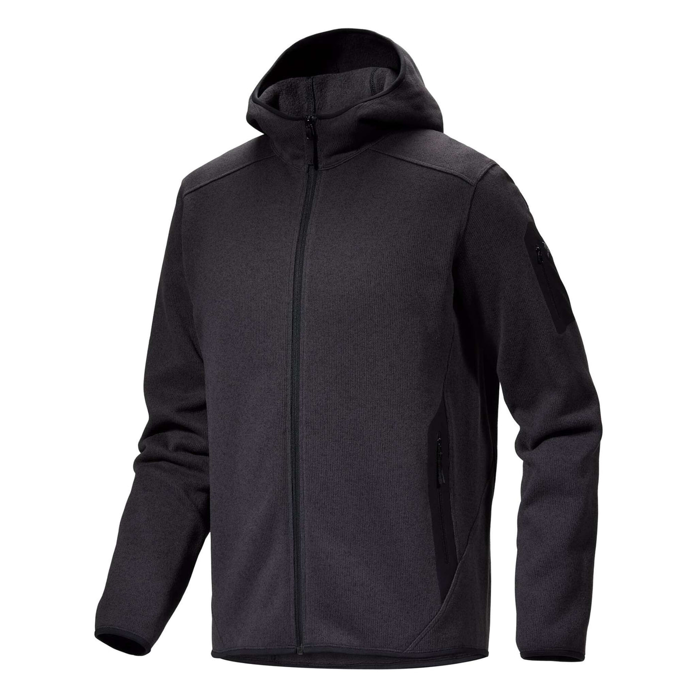 Arc'teryx Covert Hoody - Mens | Men's Softshell and Fleece Hooded Jacket | Further Faster Christchurch NZ | #black-heather-II