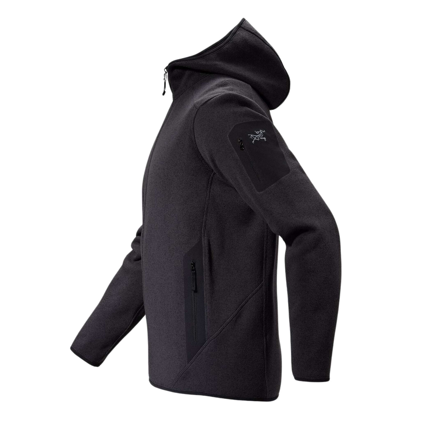 Arc'teryx Covert Hoody - Mens | Men's Softshell and Fleece Hooded Jacket | Further Faster Christchurch NZ | #black-heather-II