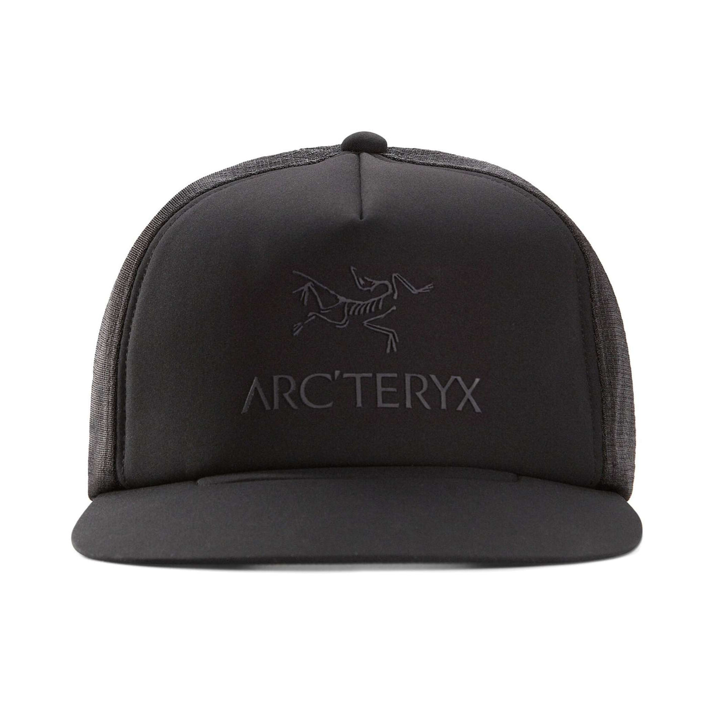 Arc'teryx Logo Trucker Flat Hat | Headwear NZ | Clothing Accessories | Further Faster Christchurch NZ | #black