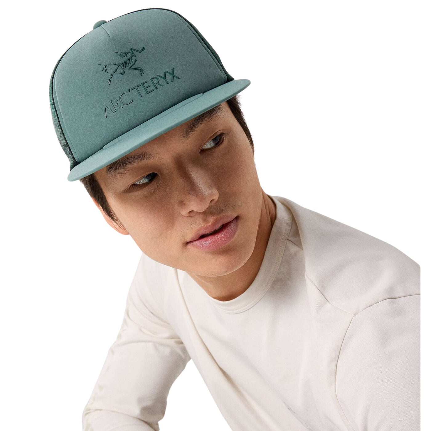 Arc'teryx Logo Trucker Flat Hat | Headwear NZ | Clothing Accessories | Further Faster Christchurch NZ | #boxcar-pytheas
