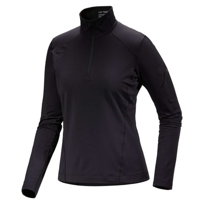 Arc'teryx Rho Zip Neck - Womens | Women's Baselayer Clothing | Further Faster Christchurch NZ | #black