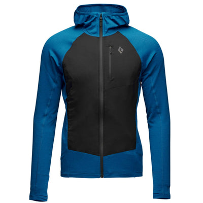 Black Diamond Coefficient LT Hybrid Hoody - Mens | Men's Softshell And Fleece | Further Faster Christchurch NZ #kingfisher-black
