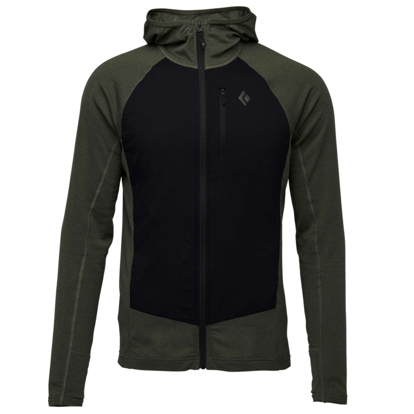 Black Diamond Coefficient LT Hybrid Hoody - Mens | Men's Softshell And Fleece | Further Faster Christchurch NZ #tundra-black