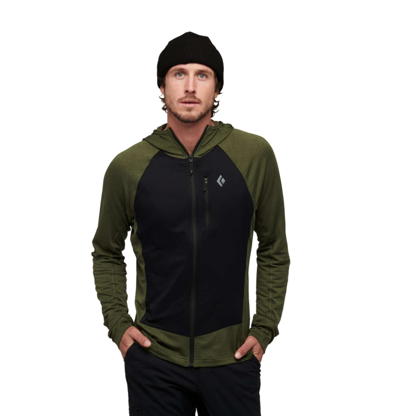 Black Diamond Coefficient LT Hybrid Hoody - Mens | Men's Softshell And Fleece | Further Faster Christchurch NZ #tundra-black