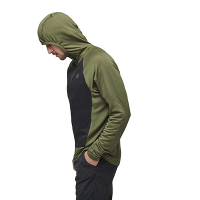 Black Diamond Coefficient LT Hybrid Hoody - Mens | Men's Softshell And Fleece | Further Faster Christchurch NZ #tundra-black