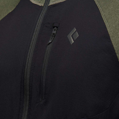Black Diamond Coefficient LT Hybrid Hoody - Mens | Men's Softshell And Fleece | Further Faster Christchurch NZ #tundra-black