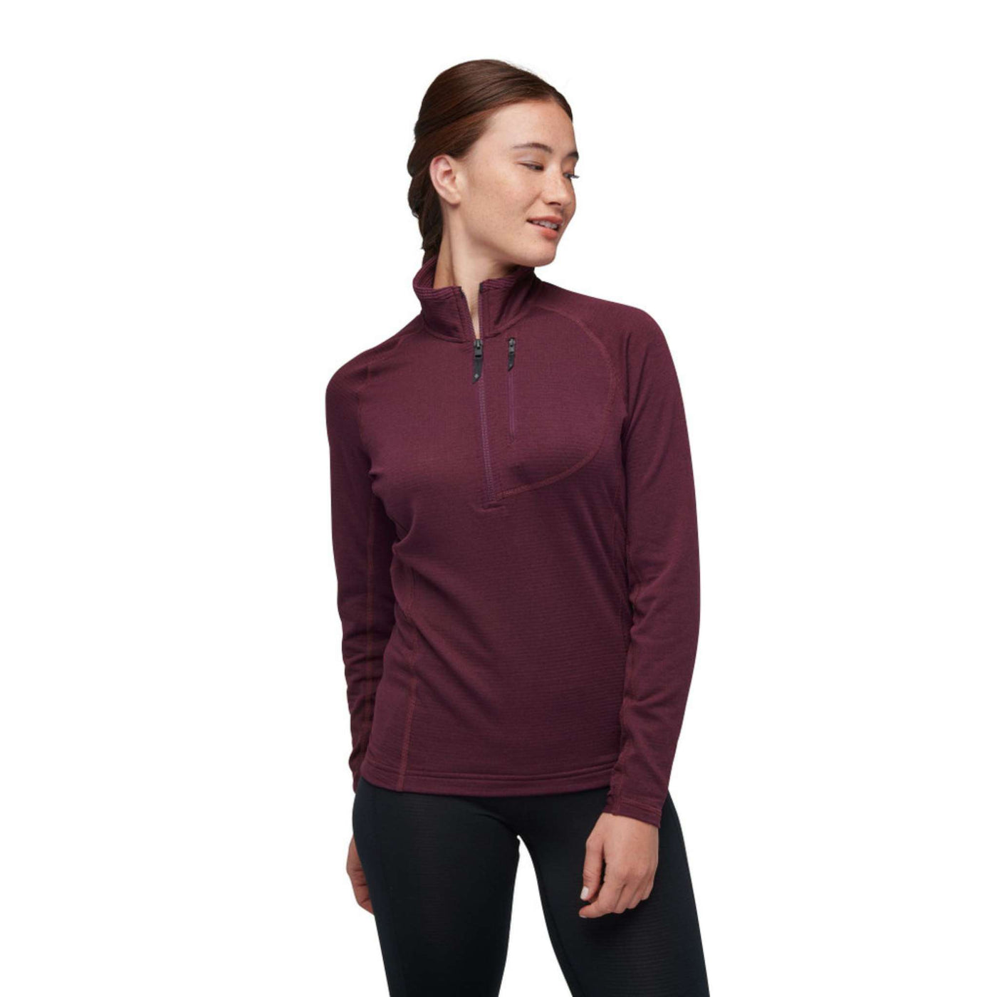 Black Diamond Coefficient LT Quarter Zip Pullover - Womens | Women's Softshell And Fleece | Further Faster Christchurch NZ #blackberry