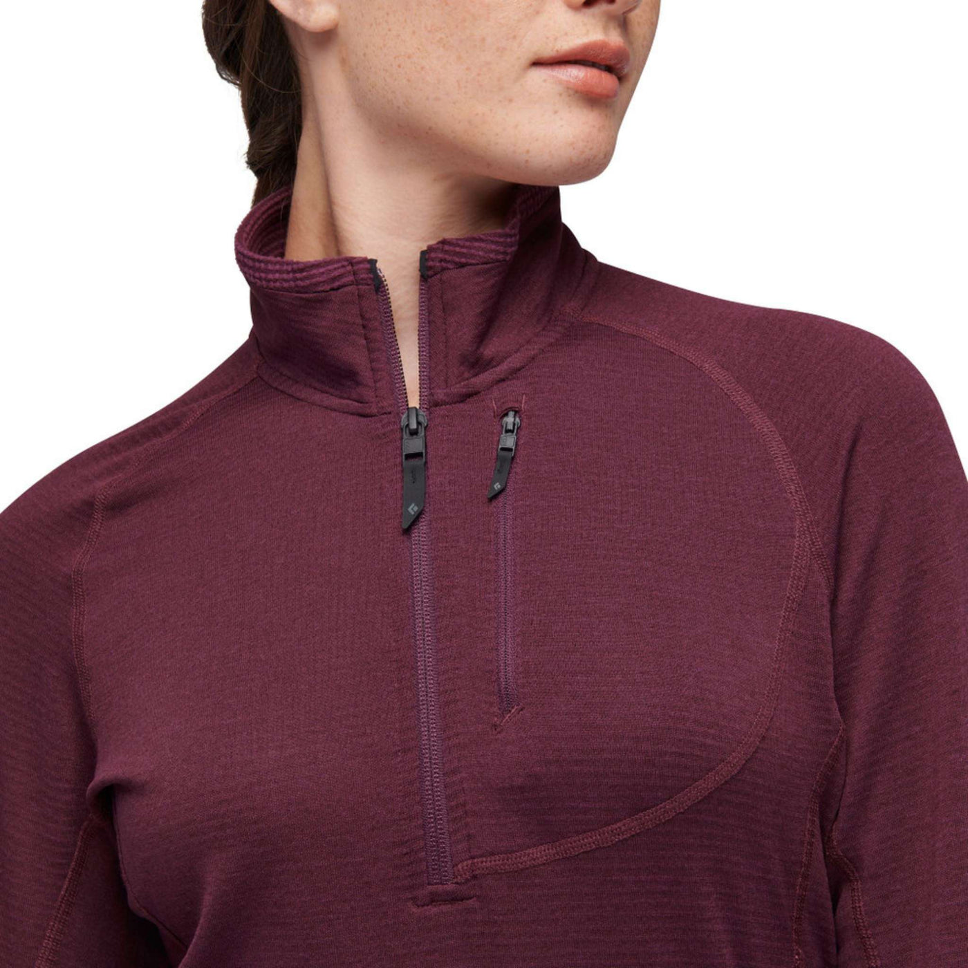 Black Diamond Coefficient LT Quarter Zip Pullover - Womens | Women's Softshell And Fleece | Further Faster Christchurch NZ #blackberry