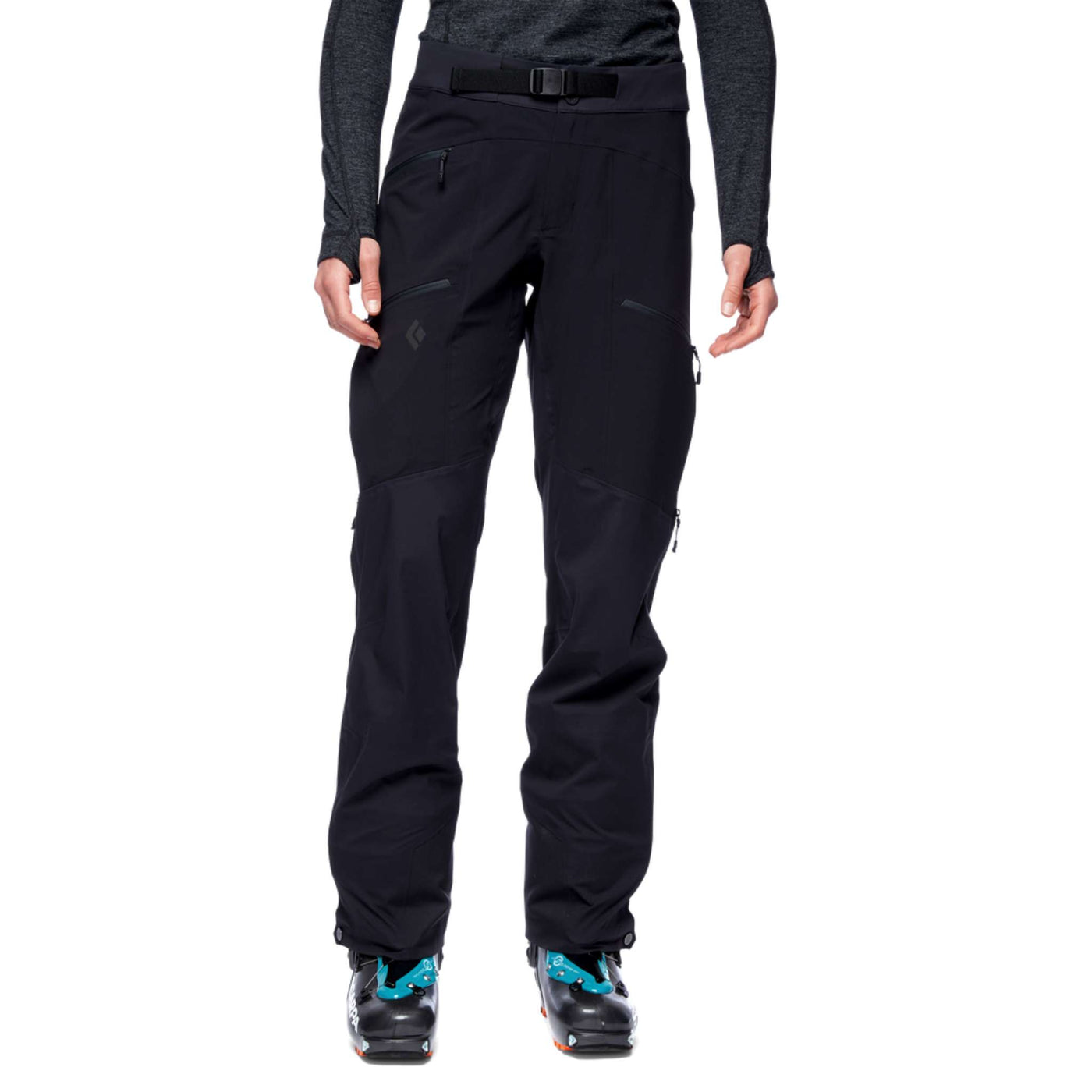 Black Diamond Dawn Patrol Hybrid Pants - Women's | Snow Backcountry and Alpine Pants | Further Faster Christchurch NZ #black