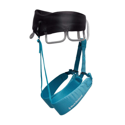 Black Diamond Momentum Harness - Womens | Climbing Harness | Further Faster Christchurch NZ | #aqua-verde