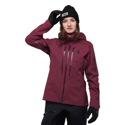 Black Diamond Recon LT Shell - Womens | Lightweight Waterproof Active Jacket | Further Faster Christchurch NZ | #blackberry