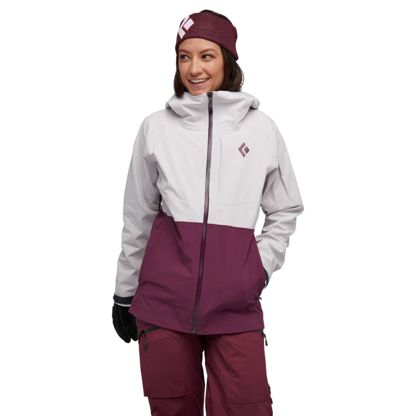 Black Diamond Recon Stretch Ski Shell - Womens | Active Ski Shell Jacket | Further Faster Christchurch NZ #ice-pink-blackberry