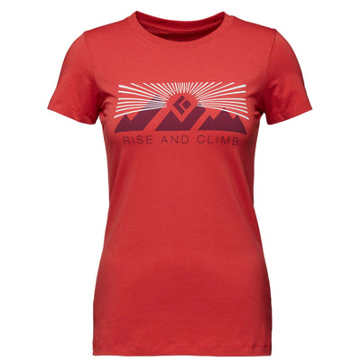 Black Diamond Rise And Climb Short Sleeve Tee - Womens | Womens Rock Climbing & Bouldering Tee Shirt | Further Faster Christchurch NZ #grenadin