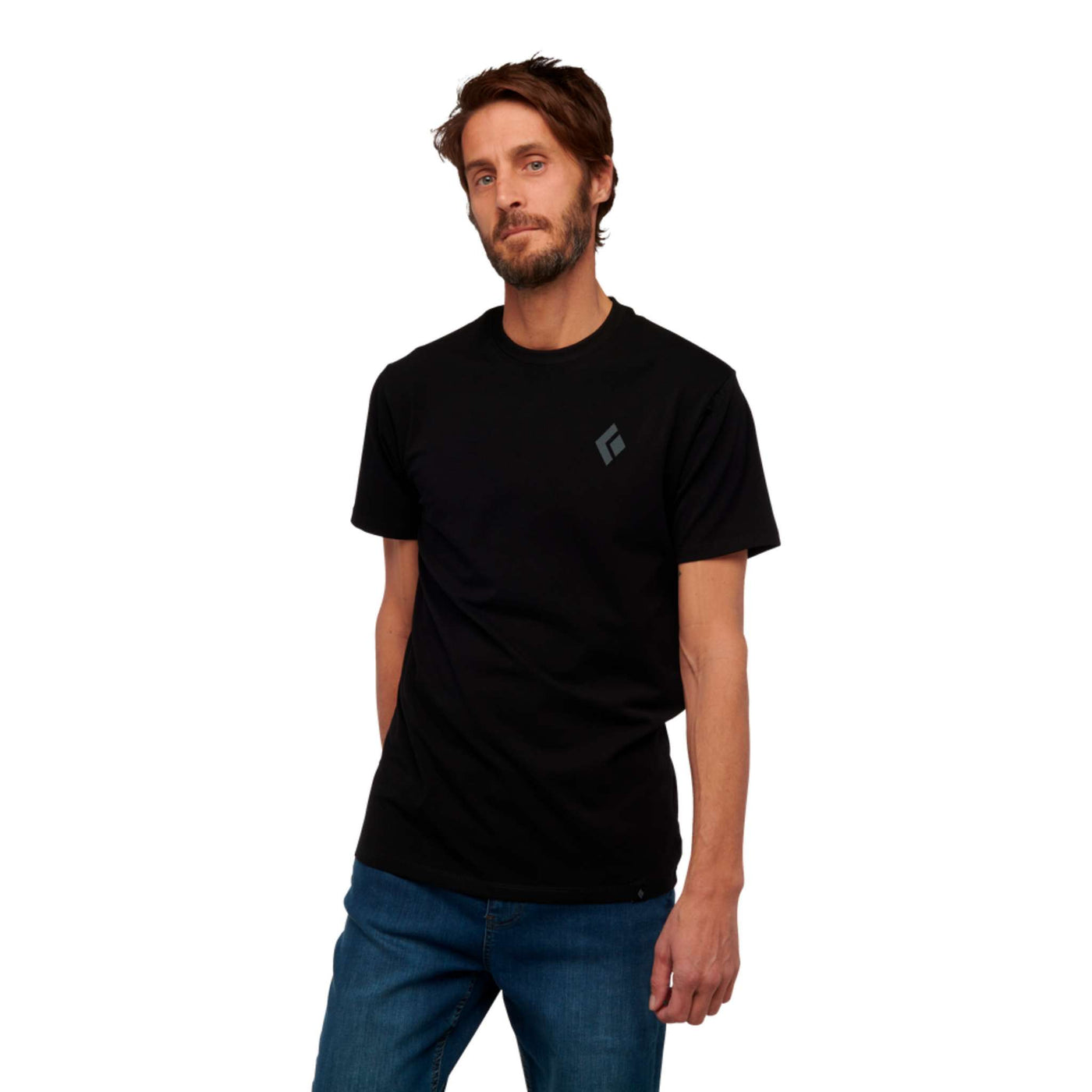 Black Diamond T-Shirt Short Sleeve - Mens | Active Clothing | Further Faster Christchurch NZ #black