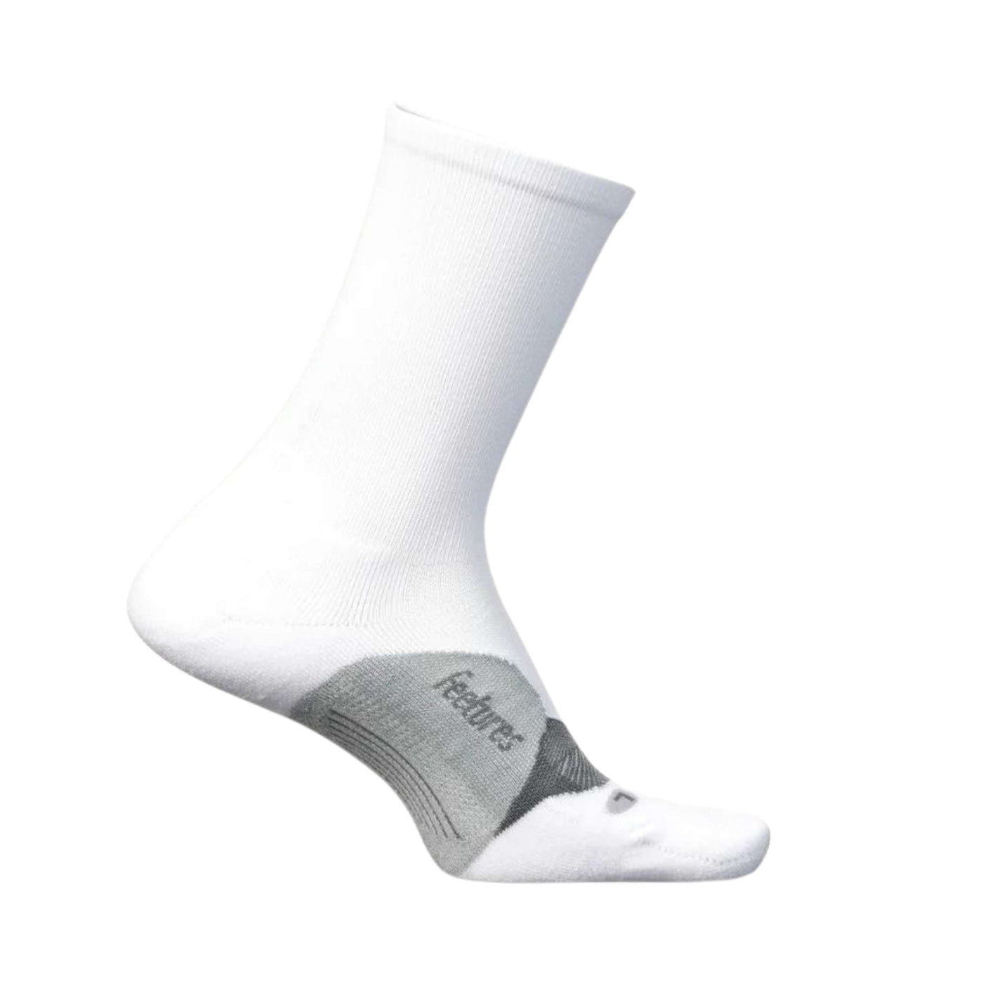 Feetures Elite Light Cushion Mini-Crew | Performance & Active Socks | Further Faster Christchurch NZ #white