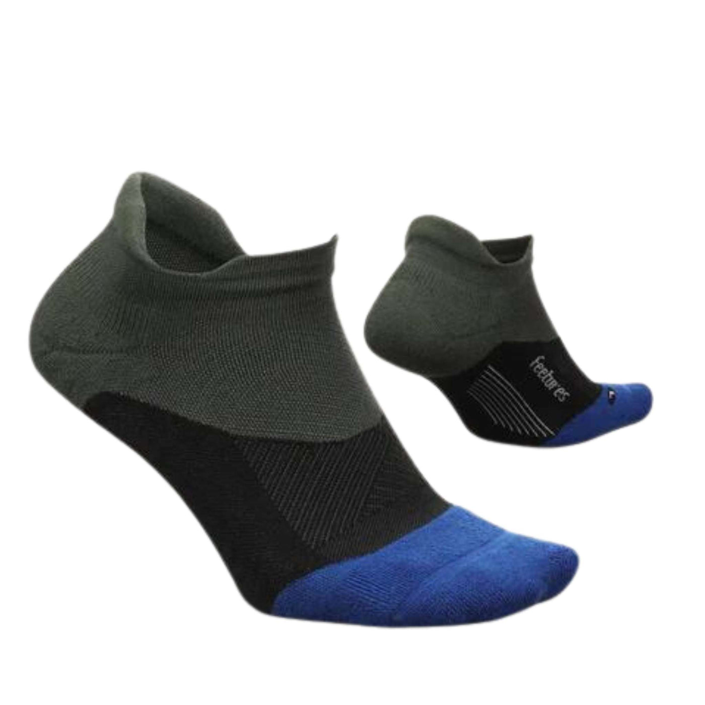 Feetures Elite Light Cushion No Show Tab | Performance & Active Socks | Further Faster Christchurch NZ #moss-green