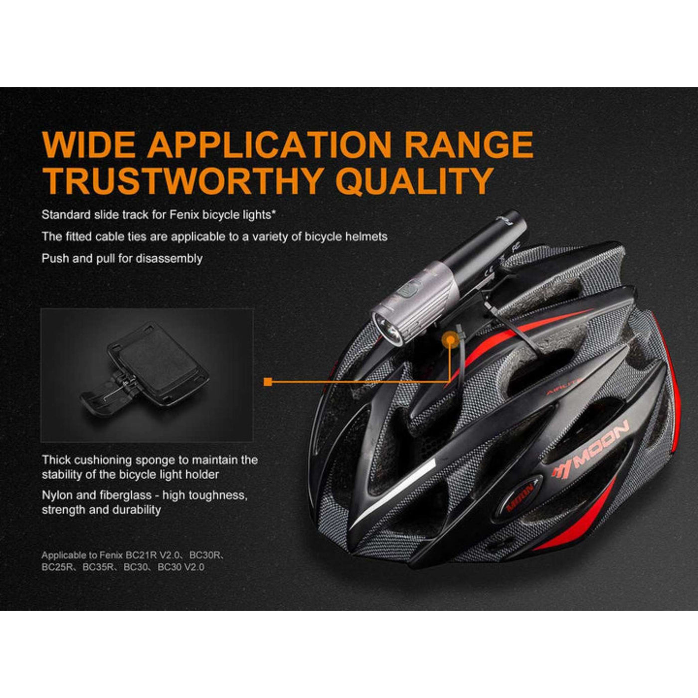 Fenix ALD-08 Bike Light Helmet Mount | Headlamp Mounts | Further Faster Christchurch NZ