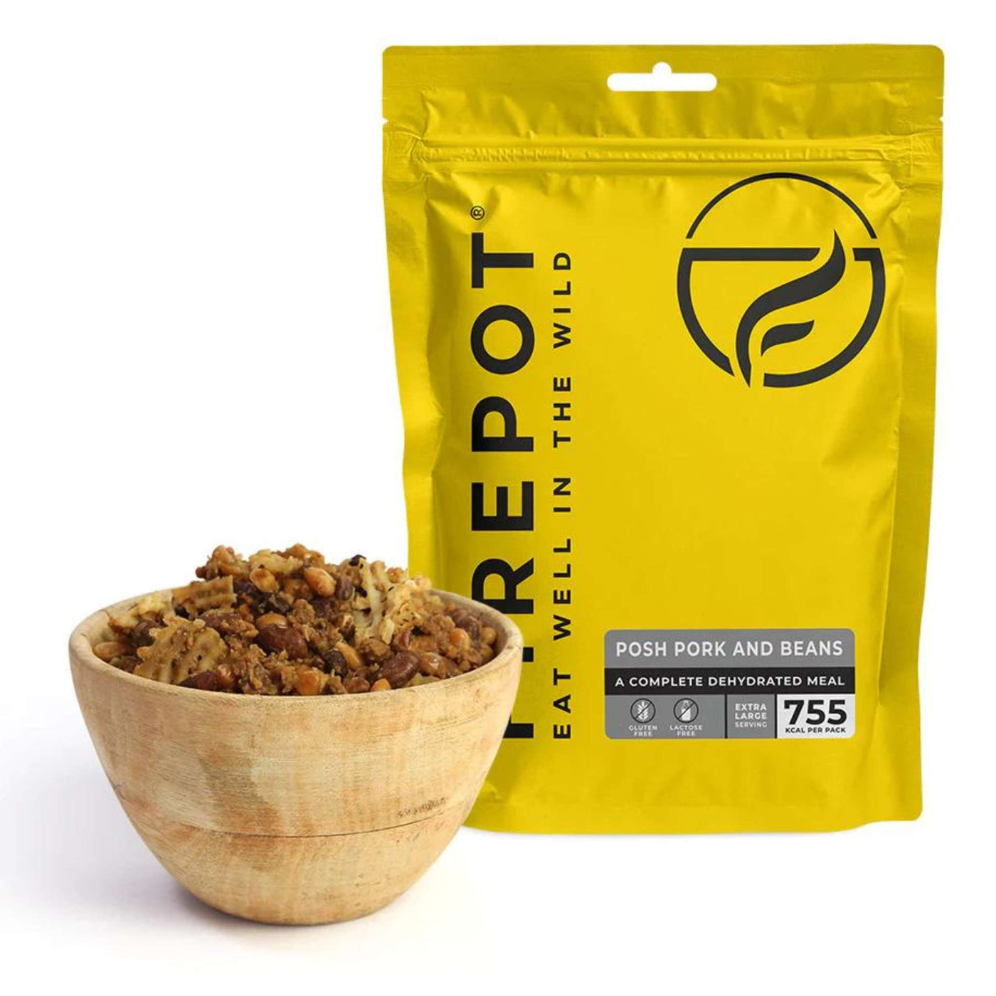 Firepot Posh Pork and Beans - Extra-Large Serving | Dehydrated Meals | Further Faster Christchurch NZ