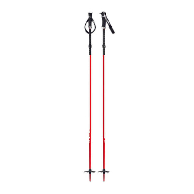 G3 Fixie Ski Poles - One Piece - Pair | Ski Touring Poles | Further Faster Christchurch NZ #red