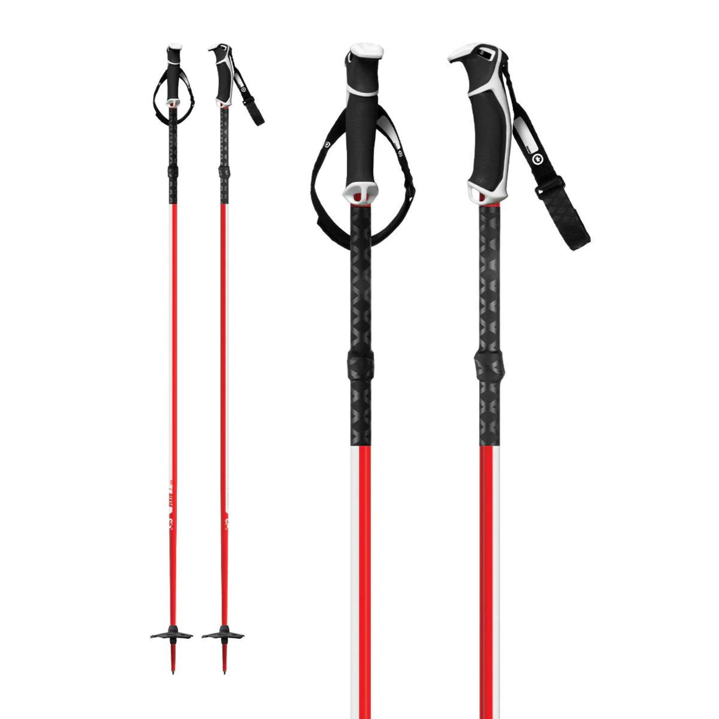 G3 Fixie Ski Poles - One Piece - Pair | Ski Touring Poles | Further Faster Christchurch NZ #red
