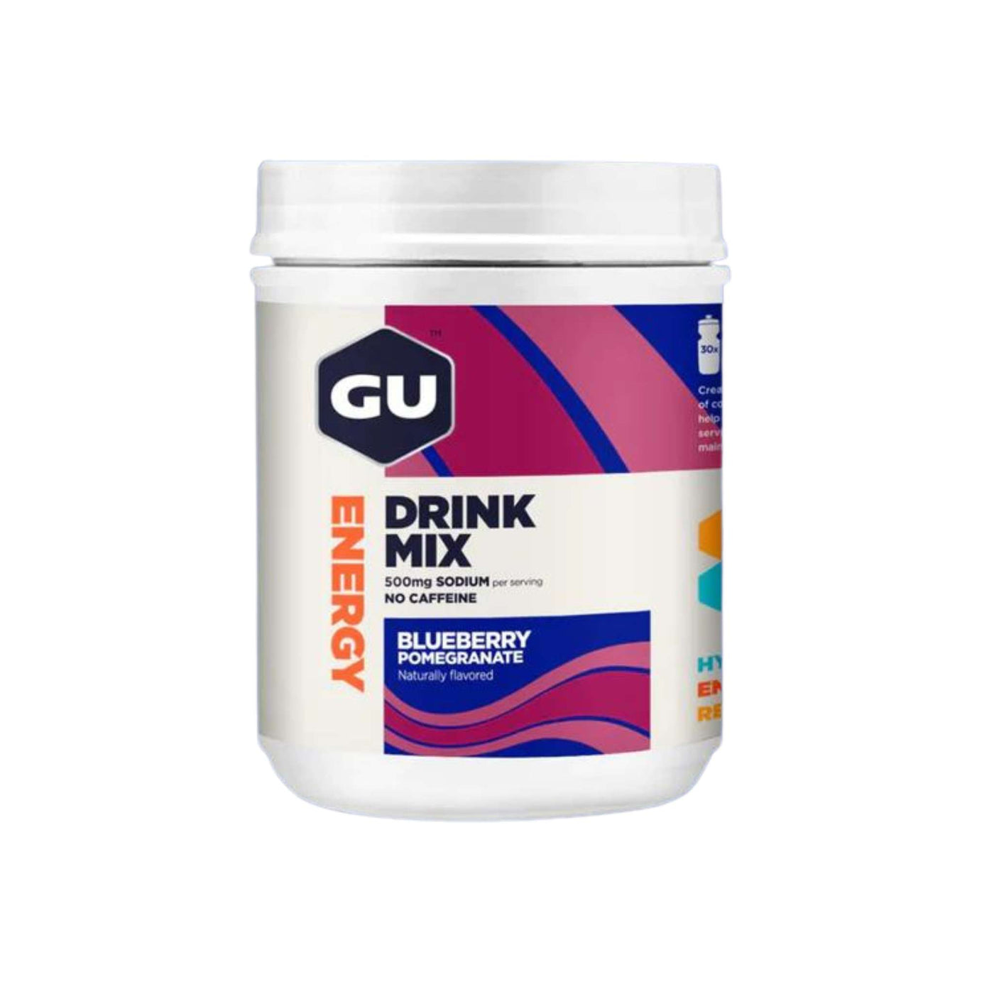 Gu Energy Drink Mix Blueberry Pomegranate - 30 Serve Tub 840g | Electrolytes Supplements | Further Faster Christchurch NZ
