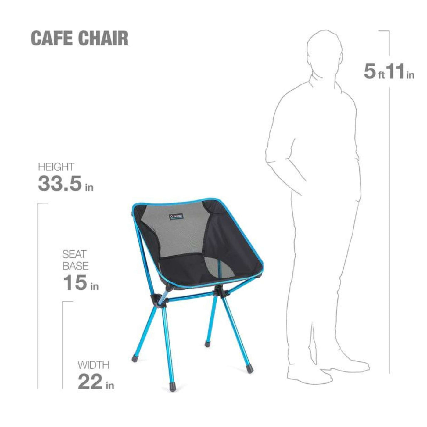 Helinox Cafe Chair | Lightweight Camping and Outdoor Chair | Further Faster Christchurch NZ | #black