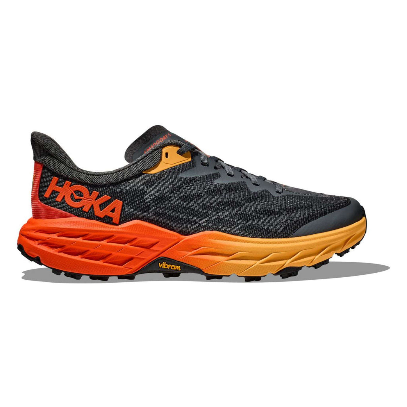 Hoka Speedgoat 5 Wide - Mens | Trail Running Shoes NZ | Further Faster Christchurch NZ #castlerock-flame