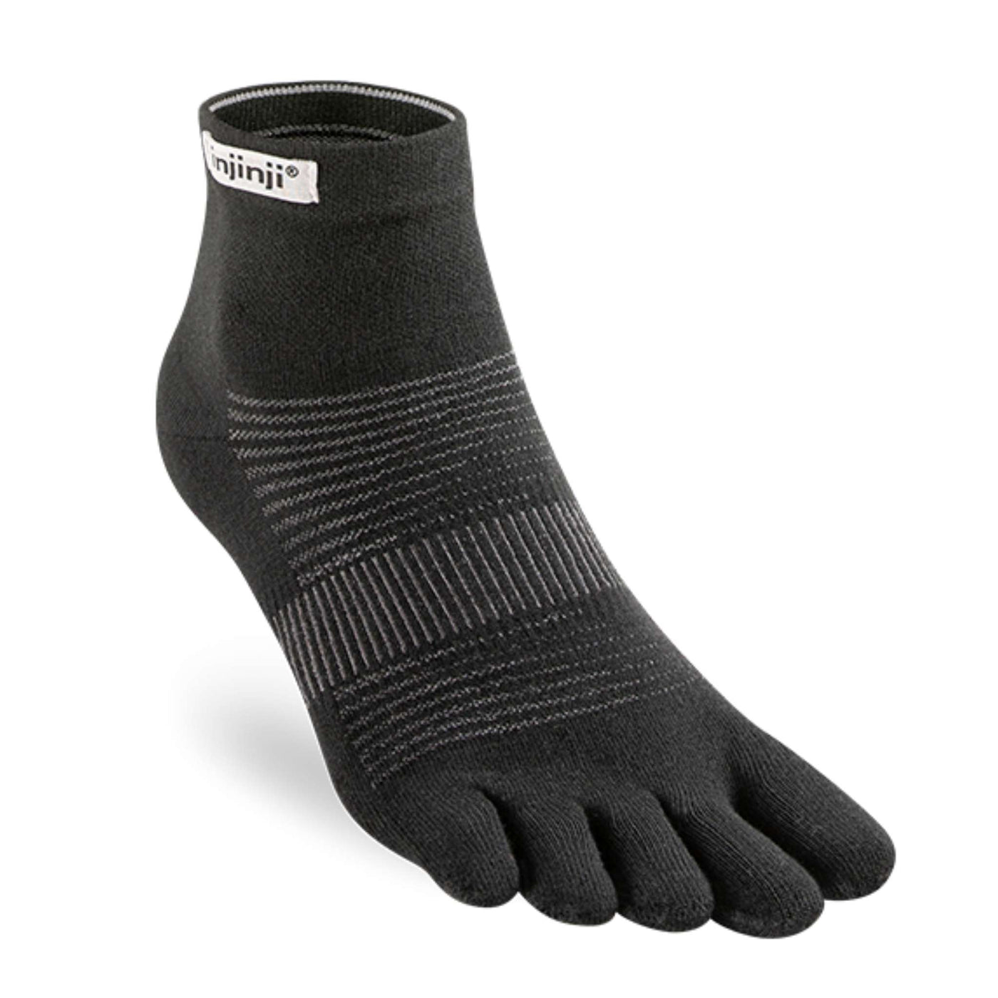 Injinji RUN Lightweight Mini-Crew | Toe Socks | Hiking and Run Socks | Further Faster Christchurch NZ #black