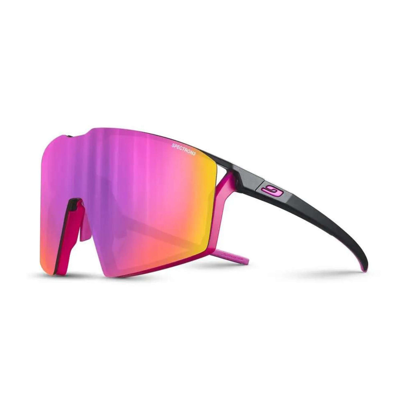  Julbo Edge Matt Black/Pink Sunglasses - Spectron 3 CF Lens | Performance Sunglasses | Further Faster Christchurch NZ