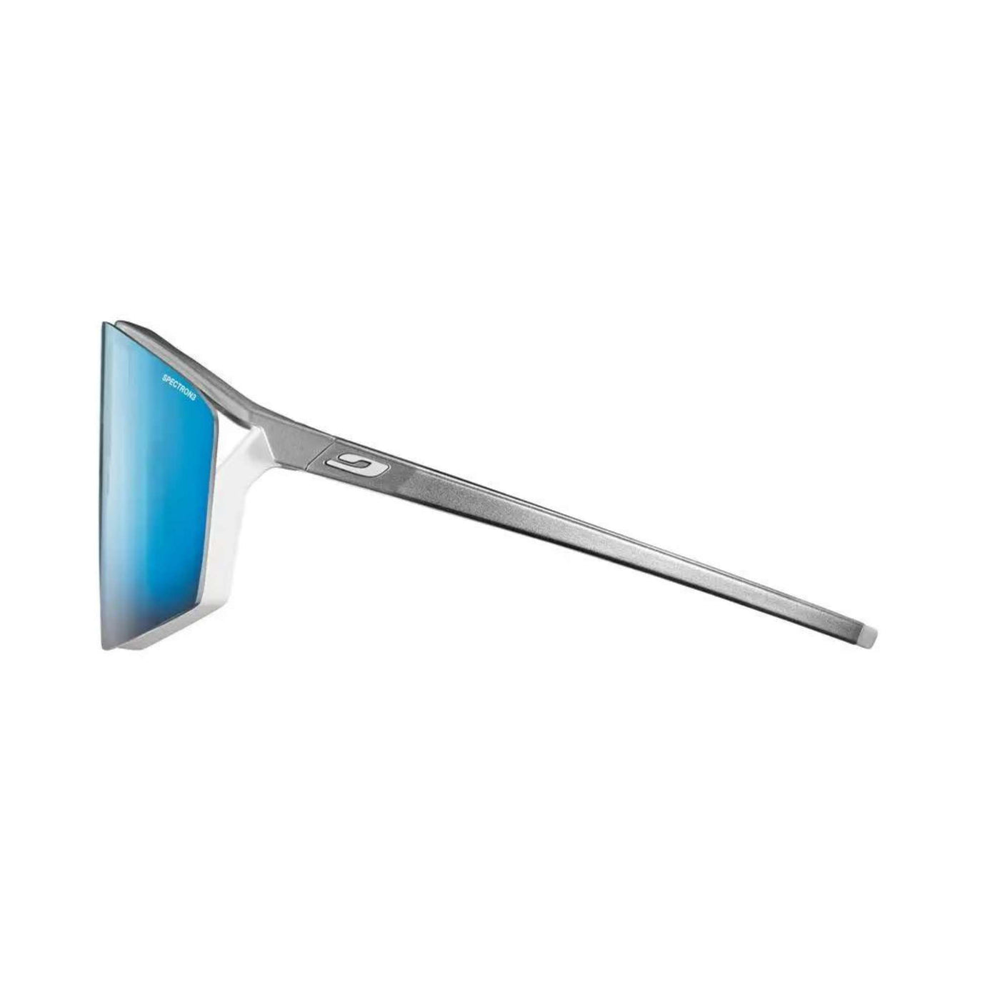 Julbo Edge Shiny Silver/Matt White Sunglasses - Spectron 3CF Lens | Performance Sunglasses | Further Faster Christchurch NZ