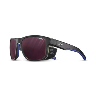 Julbo Sheild M Black/Blue/White Sunglasses - Reactiv 0-4 HC | Performance Sunglasses | Further Faster Christchurch NZ