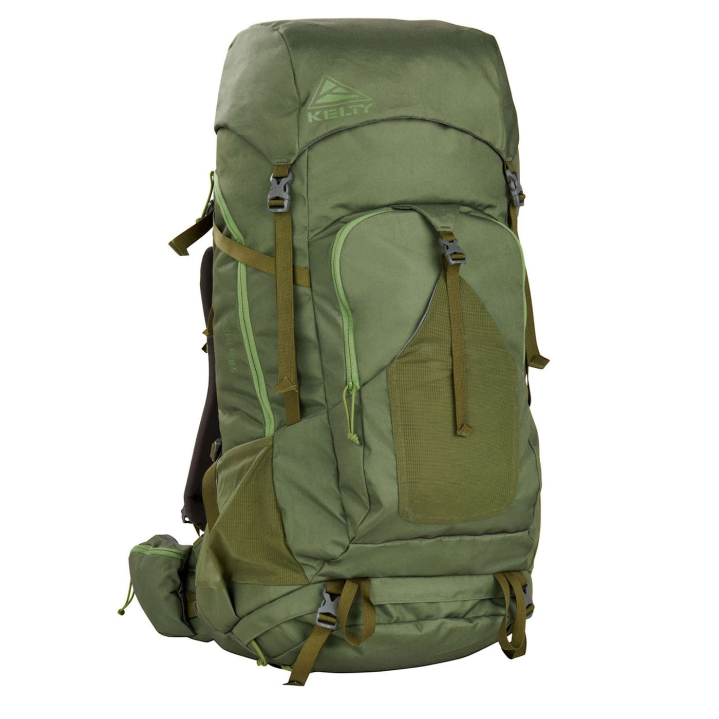 Kelty Asher 85L | Hiking & Tramping Packs | Further Faster Christchurch NZ #winter-moss-dill