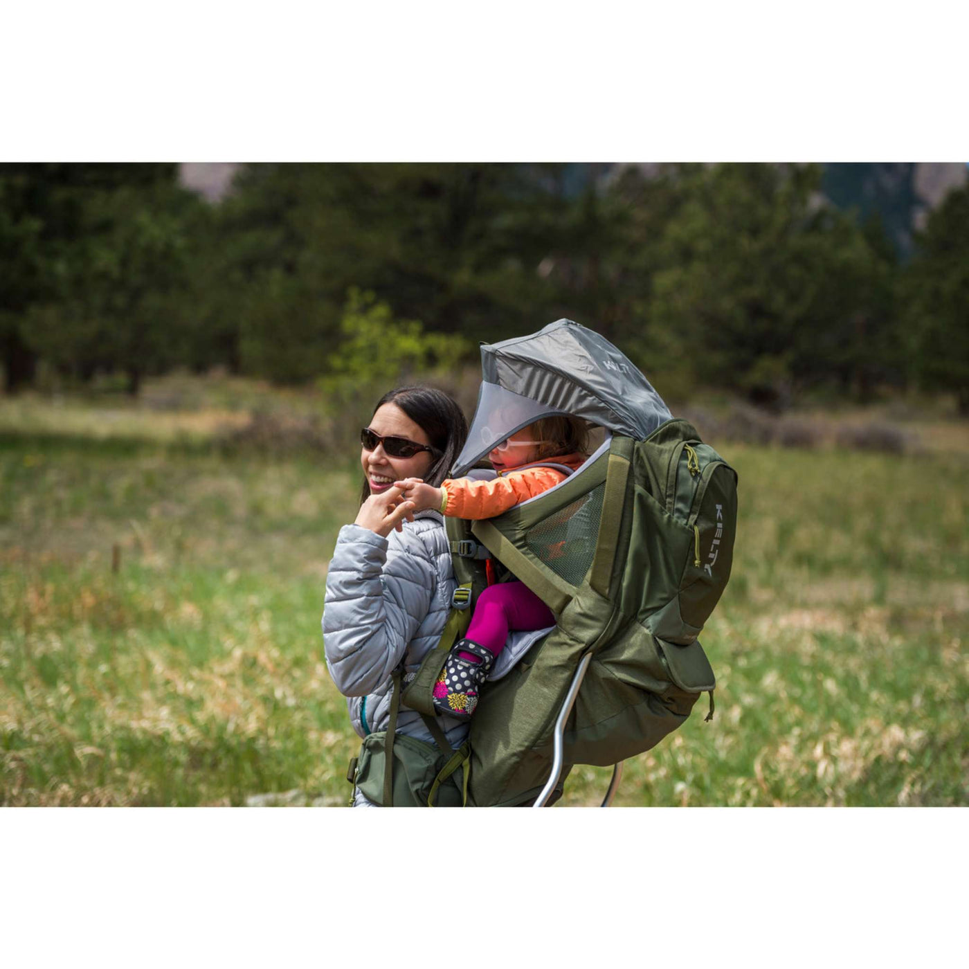 Kelty Journey PerfectFit Sunshade - Grey | Child Carrier Accessory | Further Faster Christchurch NZ