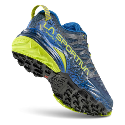 La Sportiva Akasha II Trail Shoe - Mens | Technical Trail Running Shoe | Further Faster Christchurch NZ #storm-blue-lime-punch