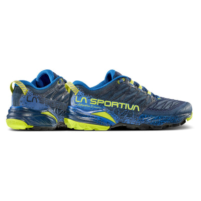 La Sportiva Akasha II Trail Shoe - Mens | Technical Trail Running Shoe | Further Faster Christchurch NZ #storm-blue-lime-punch