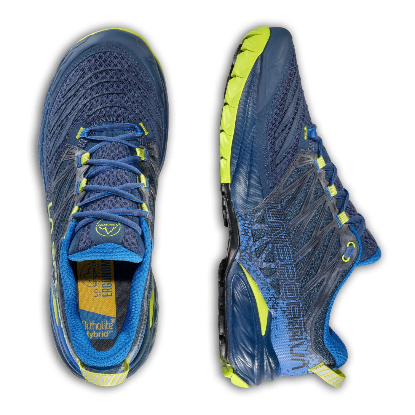 La Sportiva Akasha II Trail Shoe - Mens | Technical Trail Running Shoe | Further Faster Christchurch NZ #storm-blue-lime-punch
