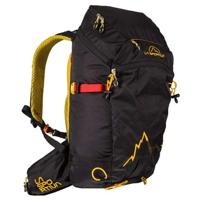 La Sportiva Backpack Moonlite - 30L | Ski Mountaineering Backpack NZ | Further Faster Christchurch NZ #black-yellow