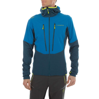 La Sportiva Hoody Session Tech - Mens | Windproof Insulated Jacket | Further Faster Christchurch NZ | #blue-electric-blue