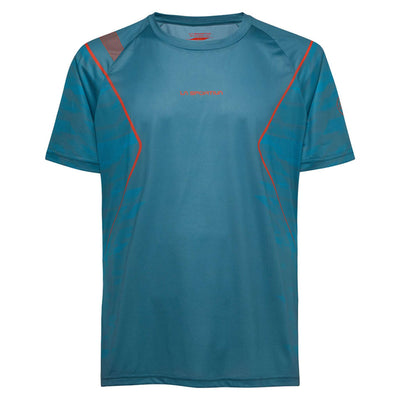 La Sportiva Pacer T-Shirt - Mens | Trail Running | Further Faster Christchurch NZ | #hurricane-tropic-blue