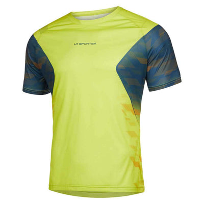 La Sportiva Pacer T-Shirt - Mens | Trail Running | Further Faster Christchurch NZ | #lime-storm-blue