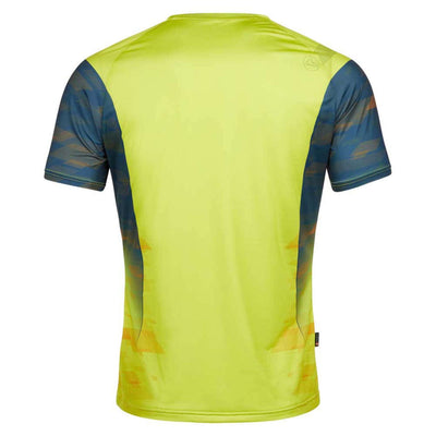 La Sportiva Pacer T-Shirt - Mens | Trail Running | Further Faster Christchurch NZ | #lime-storm-blue