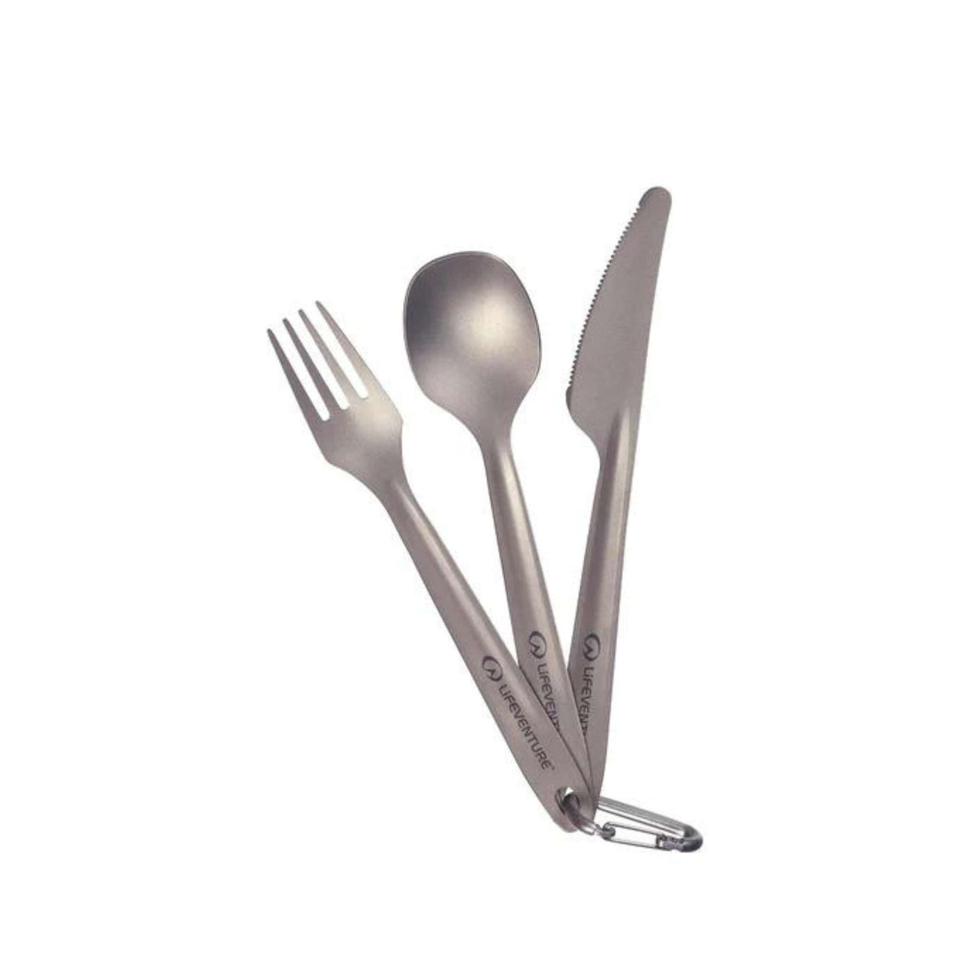 Lifeventure Superlight Titanium Cutlery Set - 3 piece | Camping Dinnerware | Further Faster Christchurch NZ