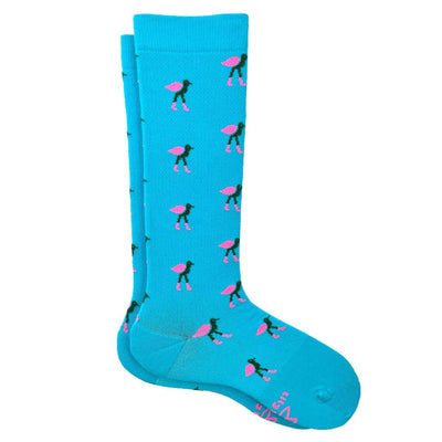 Lily Trotters Compression Socks - comfortable & durable NZ | Further Faster Christchurch NZ #flock-on-sock-blue