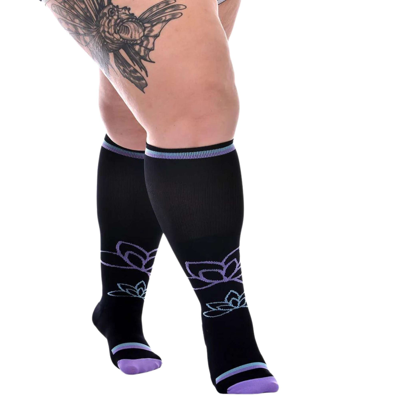 Lily Trotters Compression Socks - comfortable & durable NZ | Further Faster Christchurch NZ #om-black