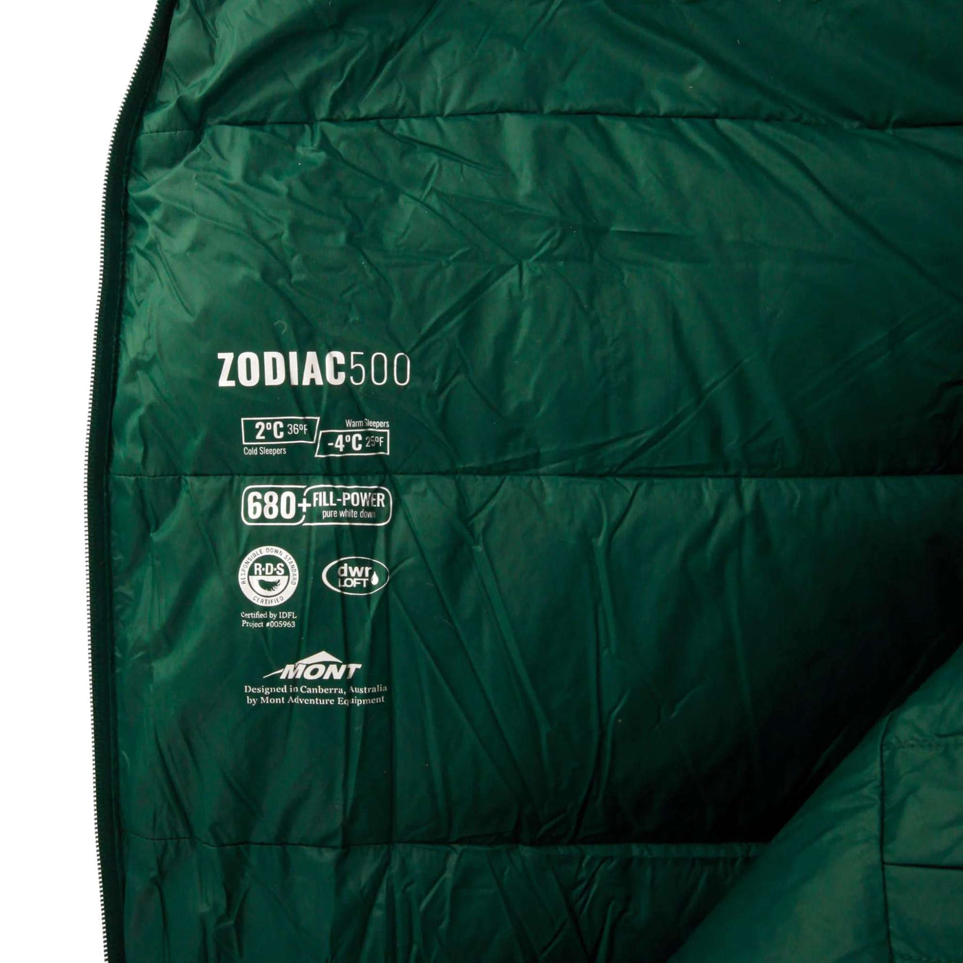 Mont Zodiac 500 Standard Sleeping Bag - Womens | Down Sleeping Bags NZ | Further Faster Christchurch NZ