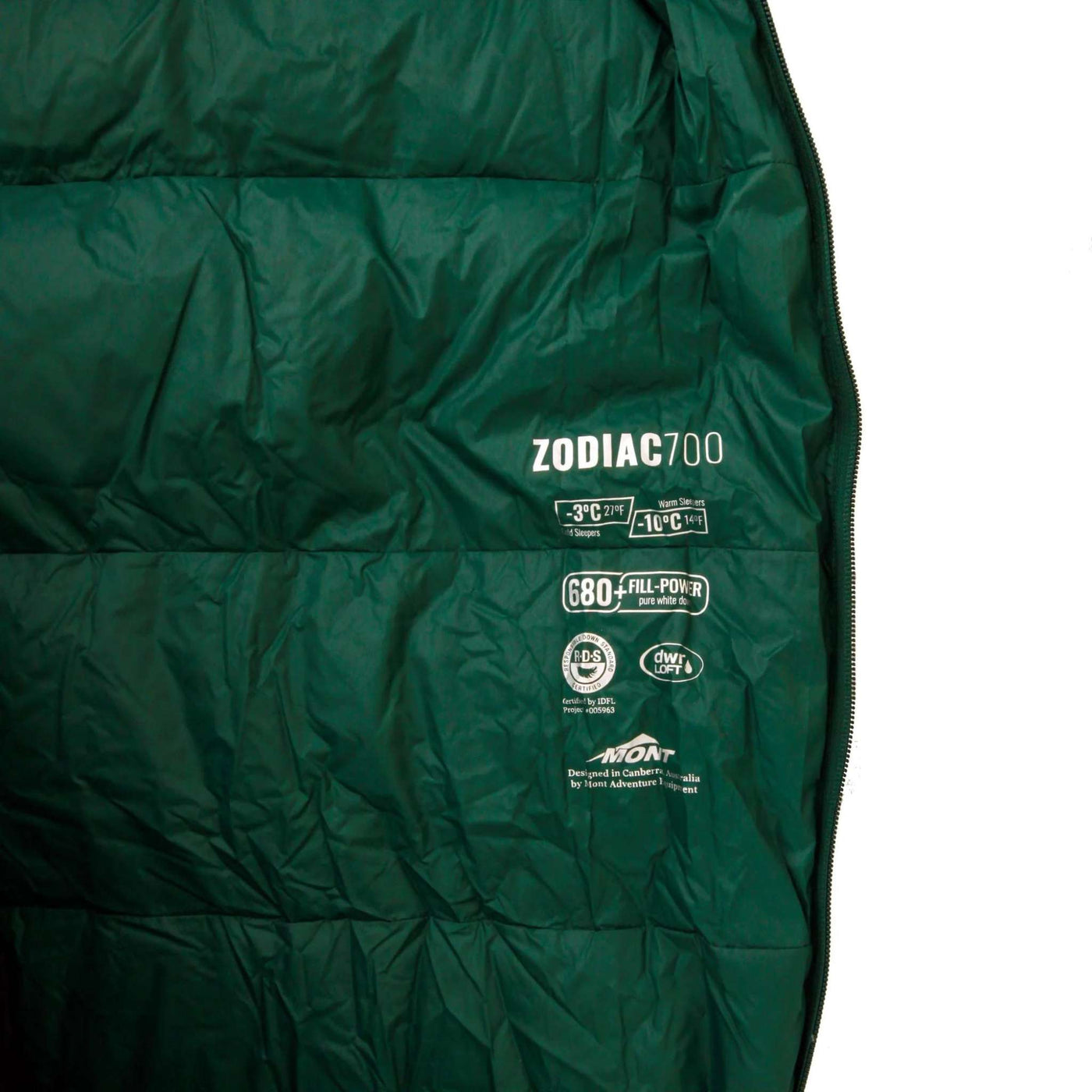 Mont Zodiac 700 Standard Sleeping Bag - Mens | Down Sleeping Bags NZ | Further Faster Christchurch NZ