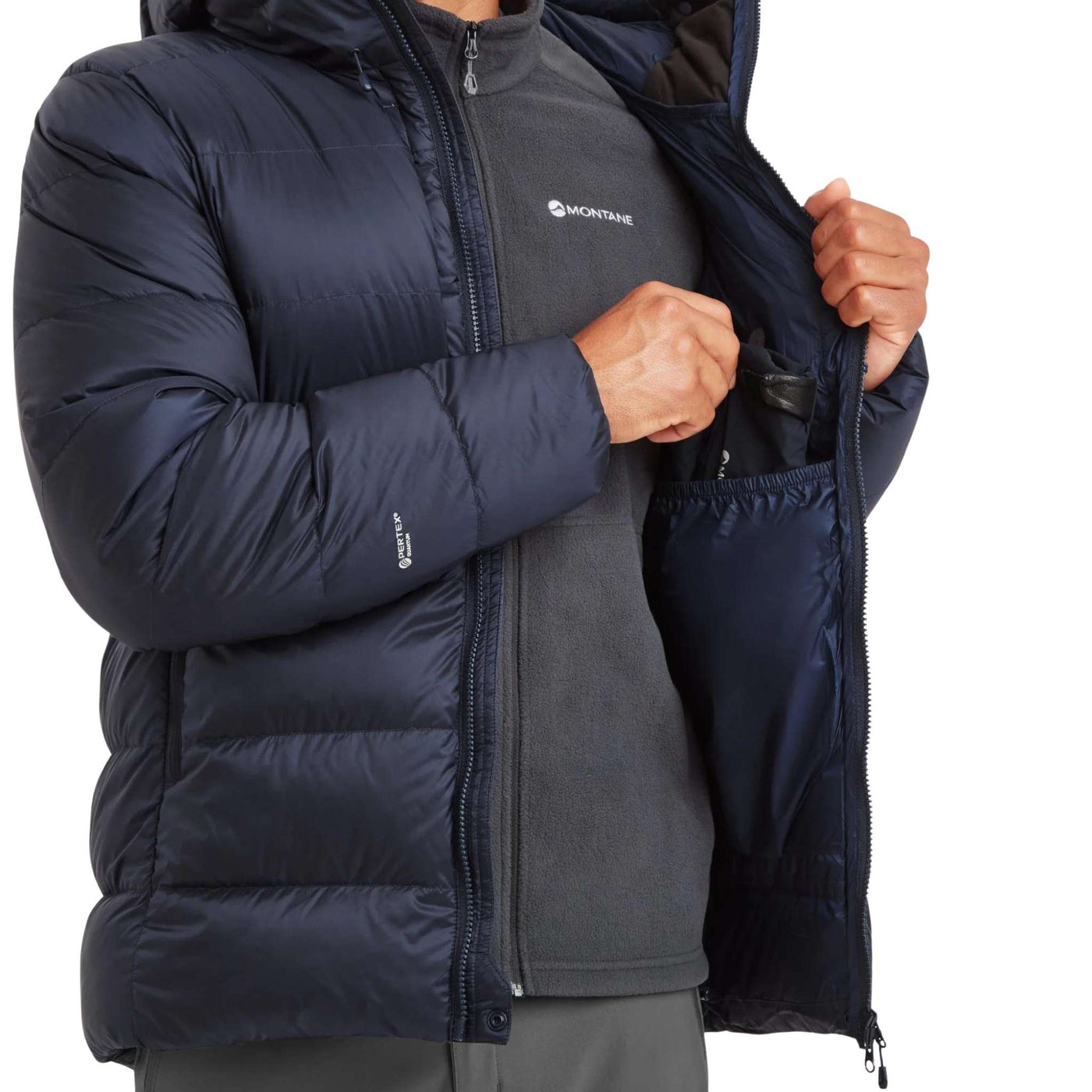 Montane Anti-Freeze XPD Hoodie - Mens | Mens Down Jacket | Further Faster Christchurch NZ | #eclipse-blue